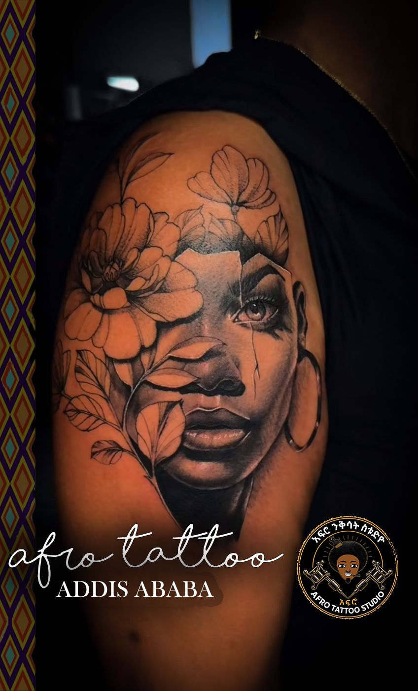 Custom tattoo work by Afro Tattoo in Addis Ababa