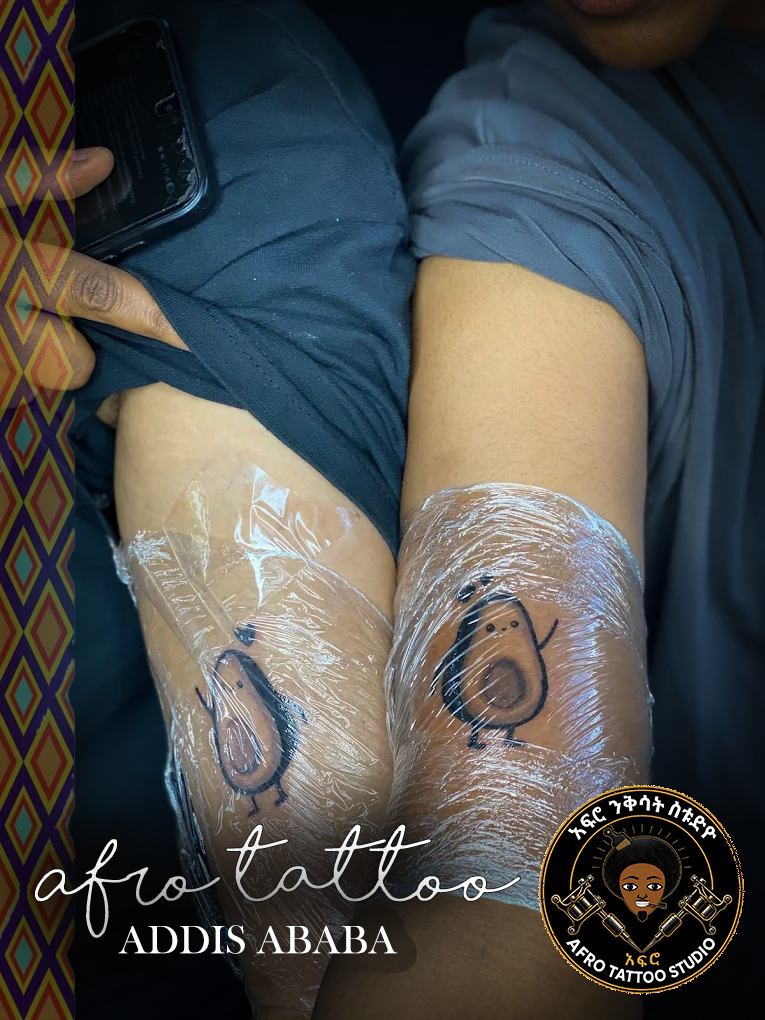 Minimal tattoo by Afro Tattoo in Addis Ababa
