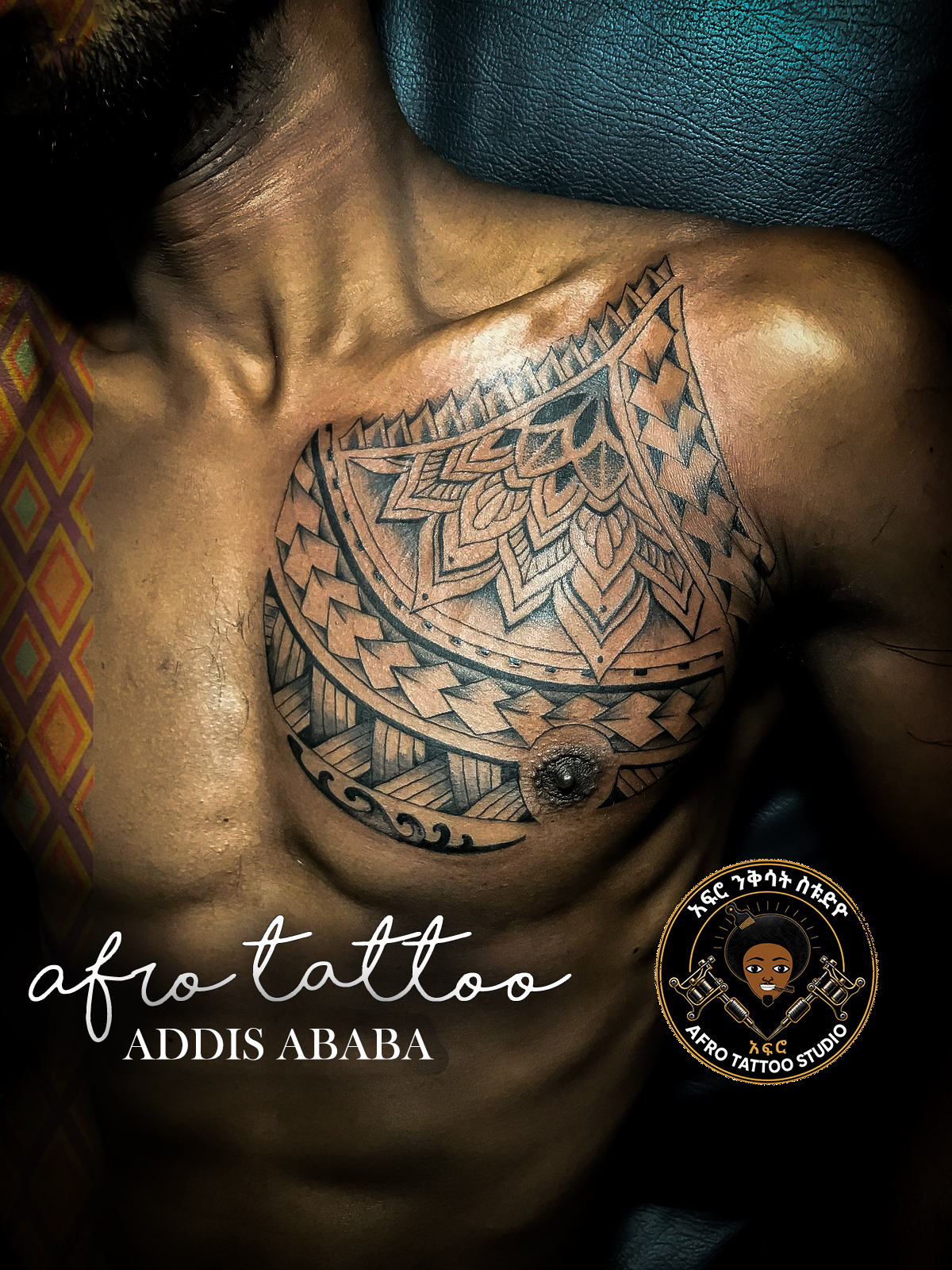 Tribal tattoo by Afro Tattoo in Addis Ababa